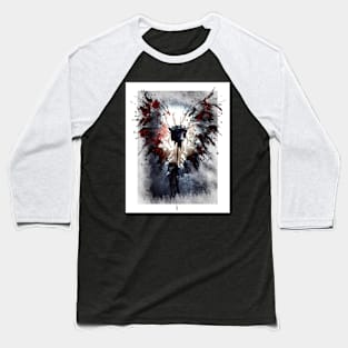 Gothic Abstract Black Rose Art Baseball T-Shirt